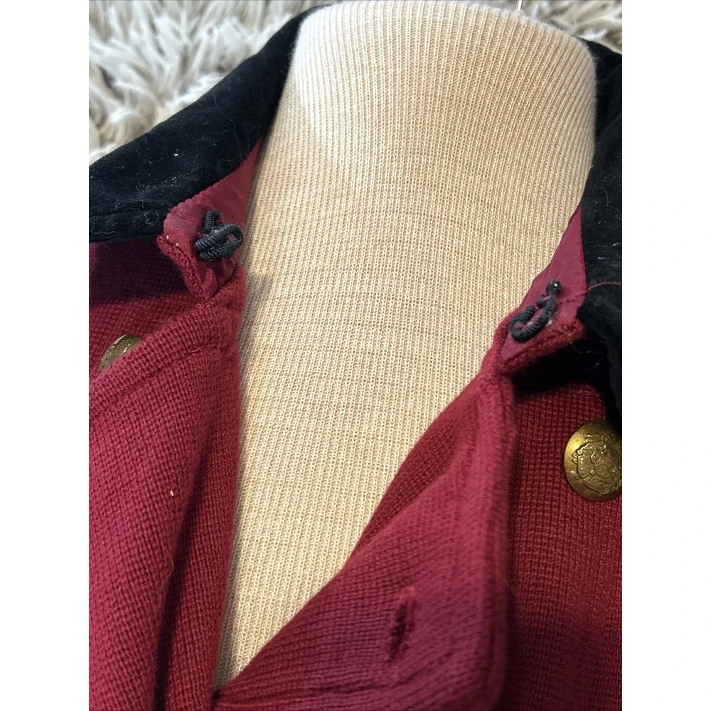 Ralph Lauren‎ Drumeline Showman Blazer Red Gold Button Old Money Quiet Luxury